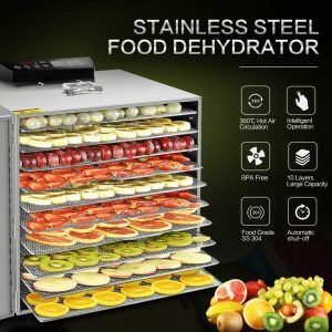 VVinRC-10-Layers-Stainless-Steel-Food-Dehydrator